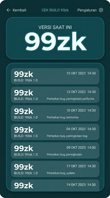 Riwayat Versi Aplikasi 99zk untuk Android