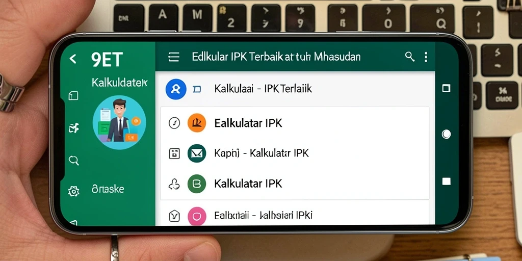 Tampilan antarmuka aplikasi Kalkulator IPK 9ET yang sederhana dan intuitif.