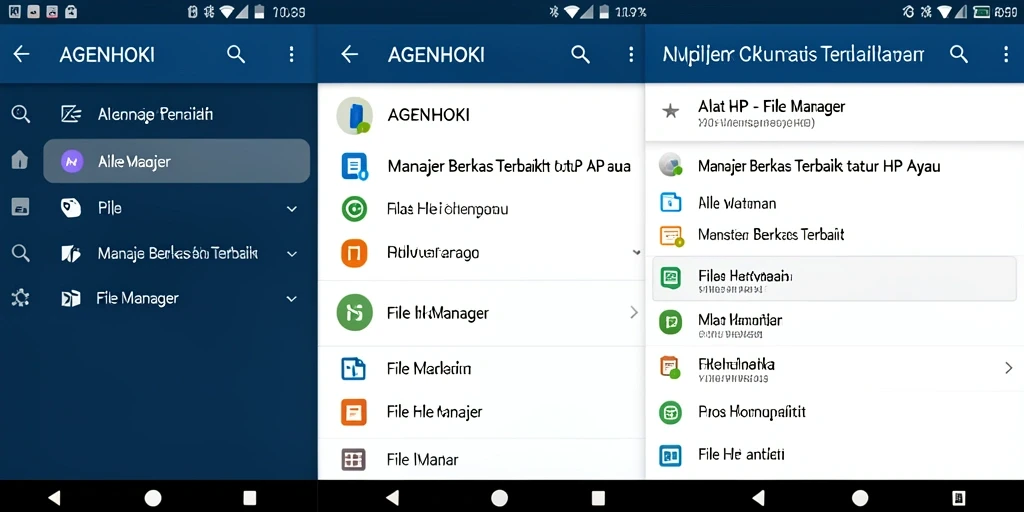Tampilan AGENHOKI menunjukan antarmuka pengguna yang sederhana dan fungsional untuk pengelolaan file.