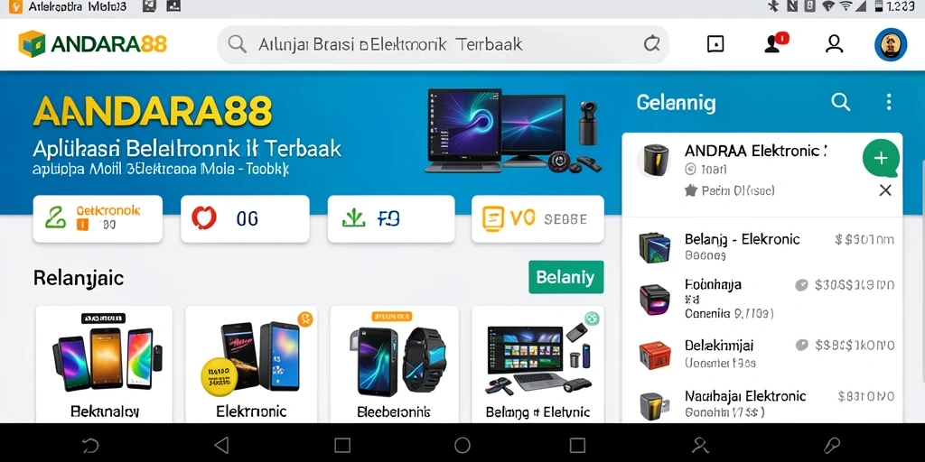 Tampilan antarmuka ANDARA88 yang modern dan mudah digunakan.