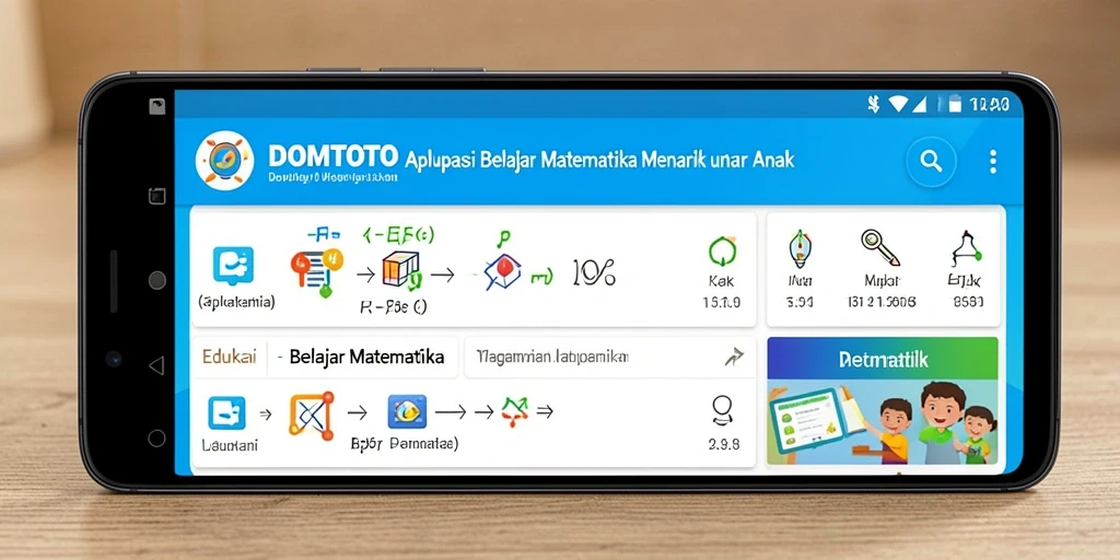 Tampilan antarmuka DOMTOTO yang menarik dan edukatif.