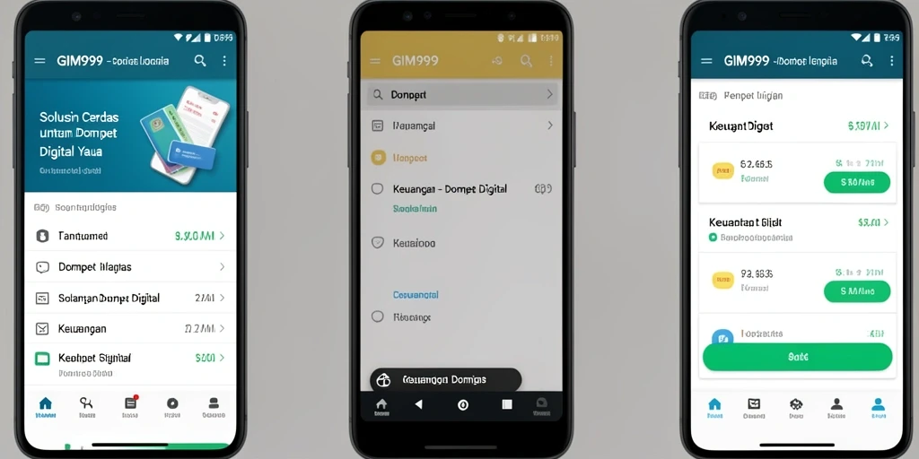 Antarmuka GIM999 yang intuitif dan mudah digunakan untuk Dompet Digital.
