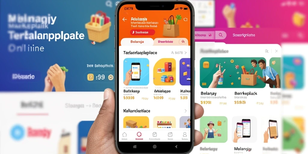 Tampilan antarmuka aplikasi Marketplace ID678 yang menarik dan mudah digunakan.
