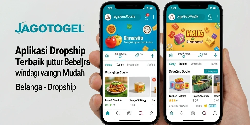 Antarmuka pengguna aplikasi JAGOTOGEL untuk belanja Dropship yang mudah dan praktis.