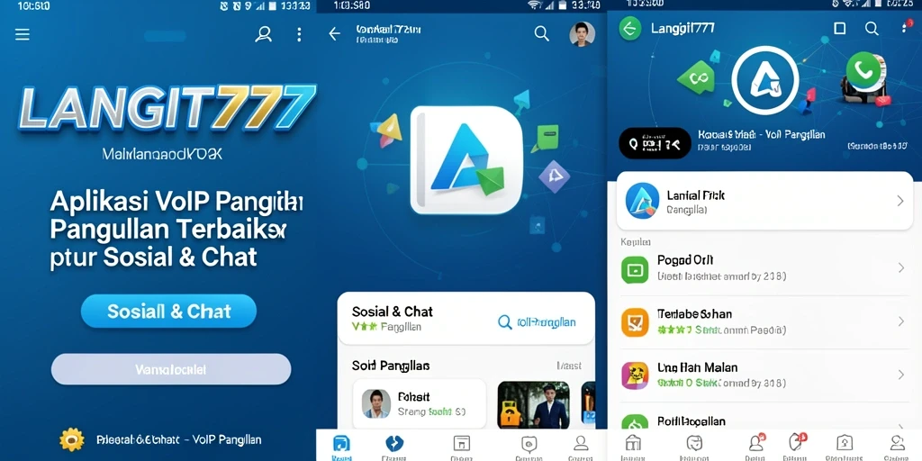 Tampilan antarmuka LANGIT777 yang memudahkan panggilan VoIP.