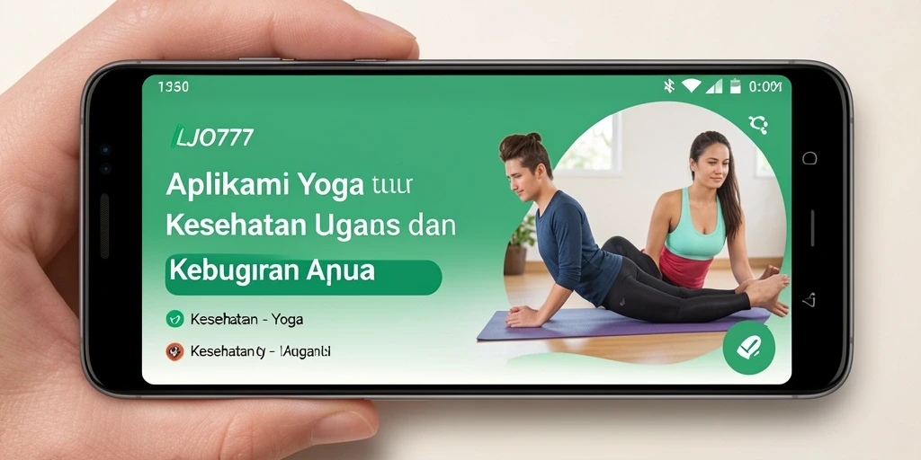 Antarmuka aplikasi LJO777 yang ramah pengguna untuk latihan Yoga.