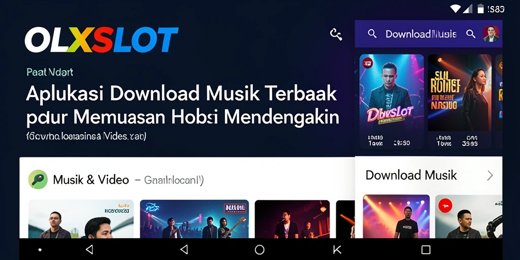 Tampilan antarmuka OLXSLOT yang sederhana dan menarik untuk Download Musik.