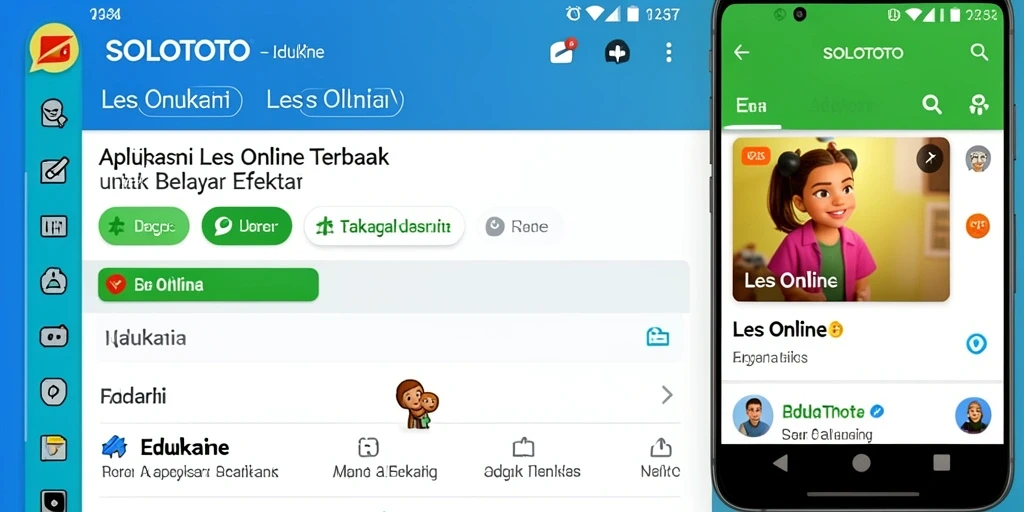 Antarmuka intuitif SOLOTOTO untuk pengalaman belajar Les Online yang menarik.